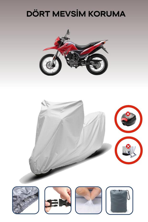 Arora Ar 200 Gy Cross Compatible Gray Waterproof Motorcycle Tarpaulin Rear Bag Is Not Compatible