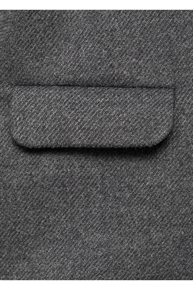 Midi-Stoffmantel - 4