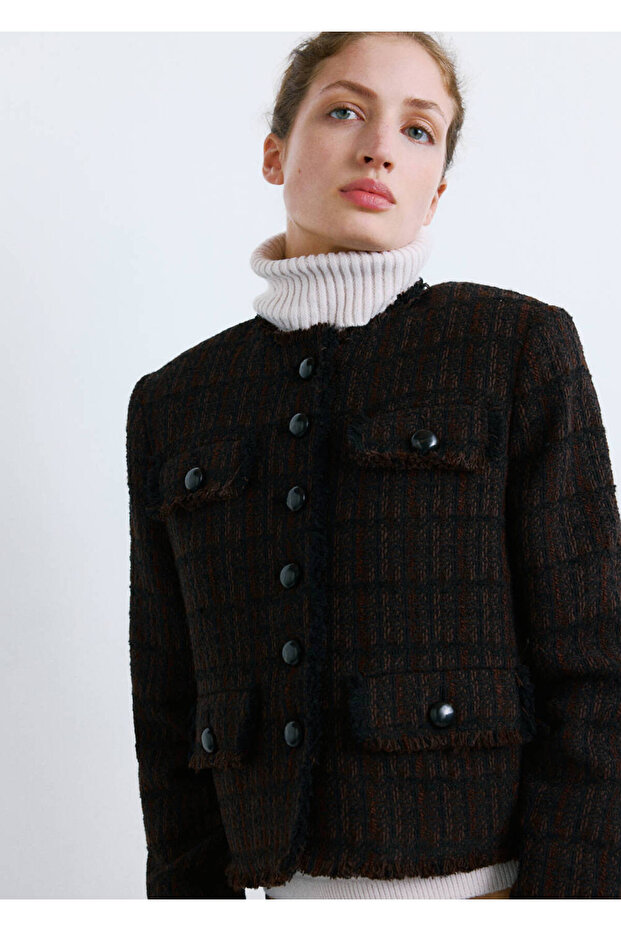 Pocketed Tweed Jacket