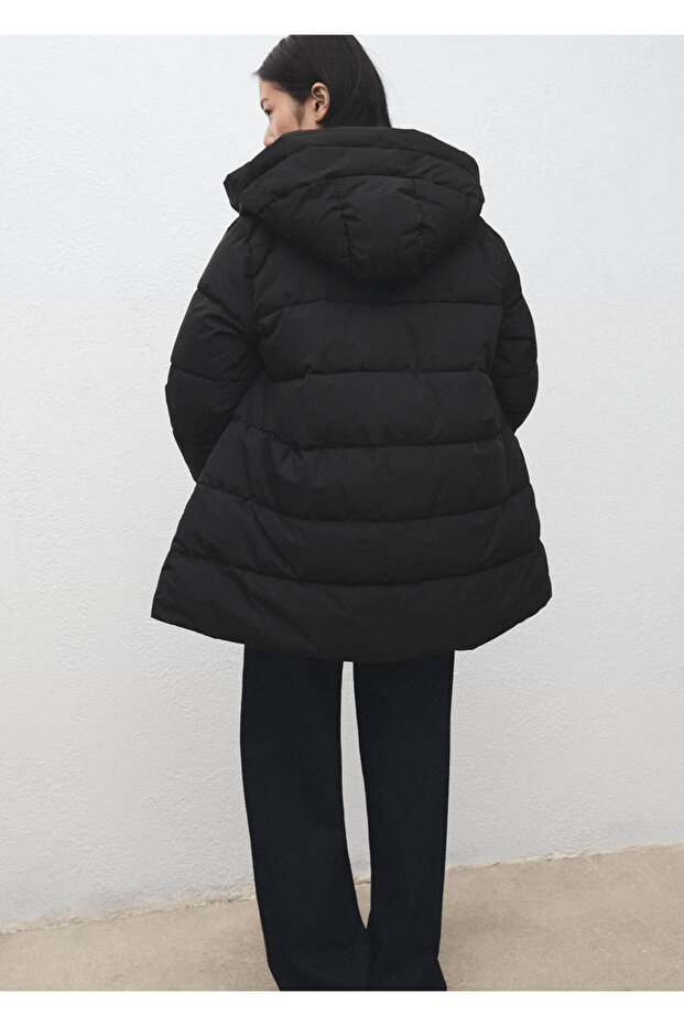 Kapüşonlu kapitone anorak - 4