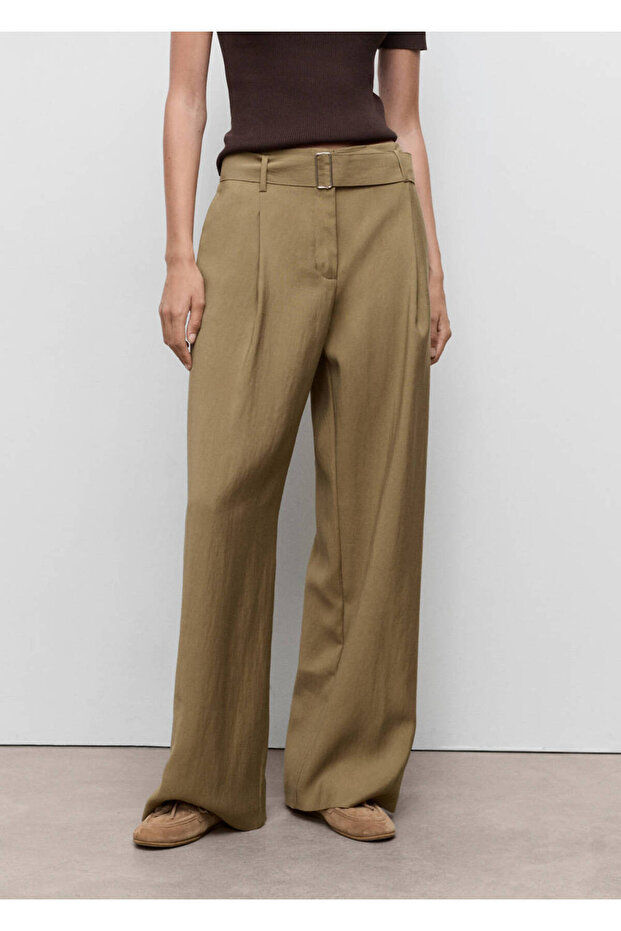 Belted Paperbag Pants