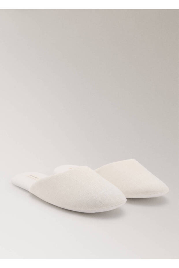 Cotton Textured Mule Slippers