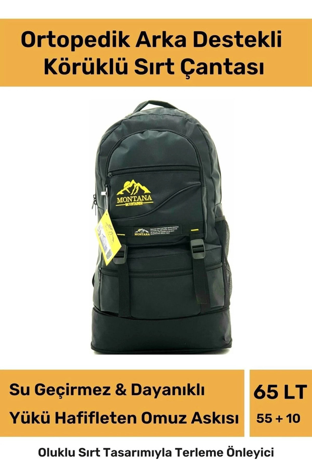 Orthopedic Waterproof Comfort Model Zippered Large Size Multi Compartment Camping Outdoor Backpack