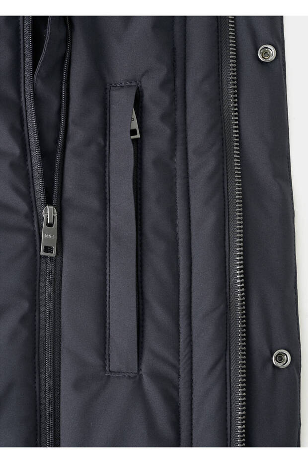 Çıkarılabilir su itici kapitone parka - 5