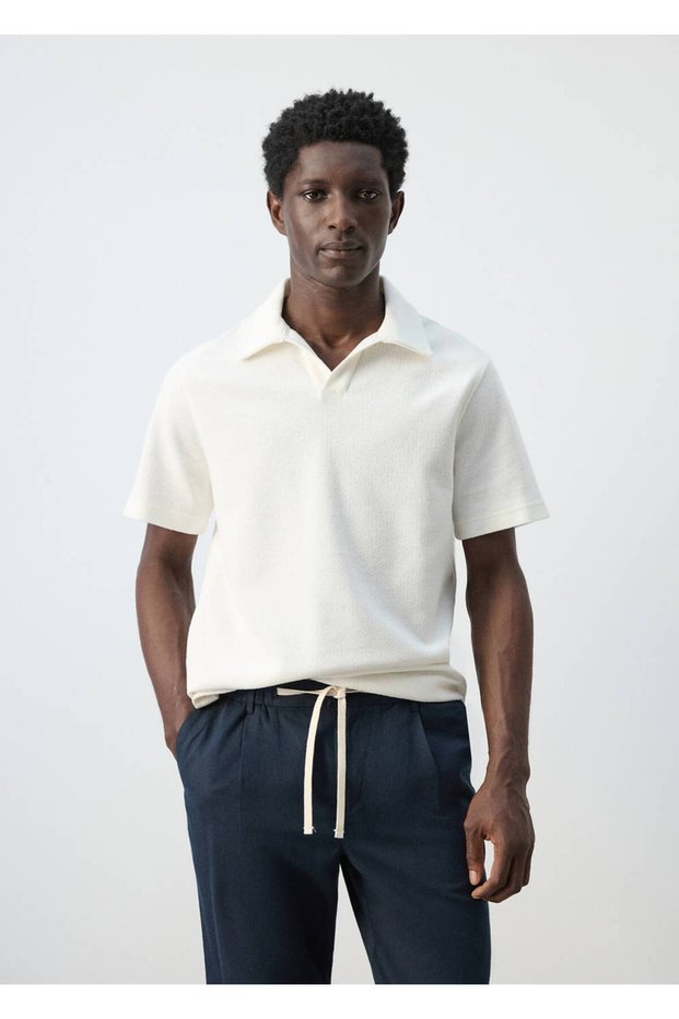 Dokulu regular fit polo gömlek