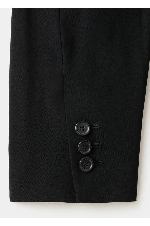 Fular detaylı blazer ceket - 5