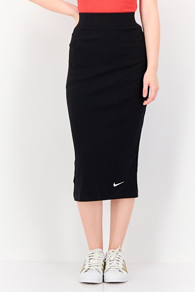Women Sportswear Fit Pull On Outdoor Midi Skirts, Black