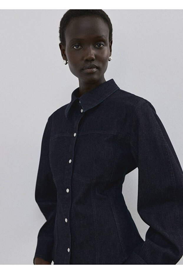 Stitched Denim Shirt