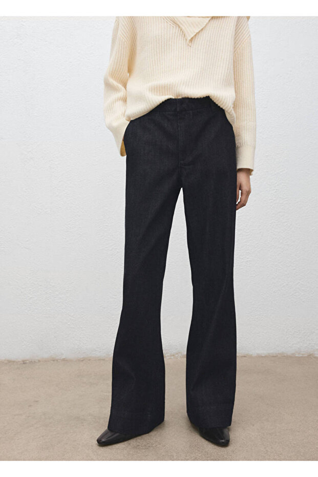 Wide Leg Denim Pants