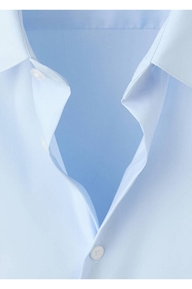 Slim fit pamuklu gömlek - 8