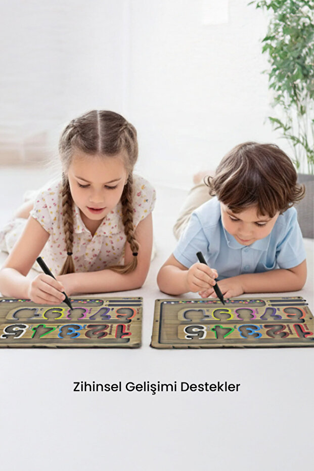 omilife Manyetik Labirent Montessori Oyuncak Ahşap Sayma Eşleştirme ...