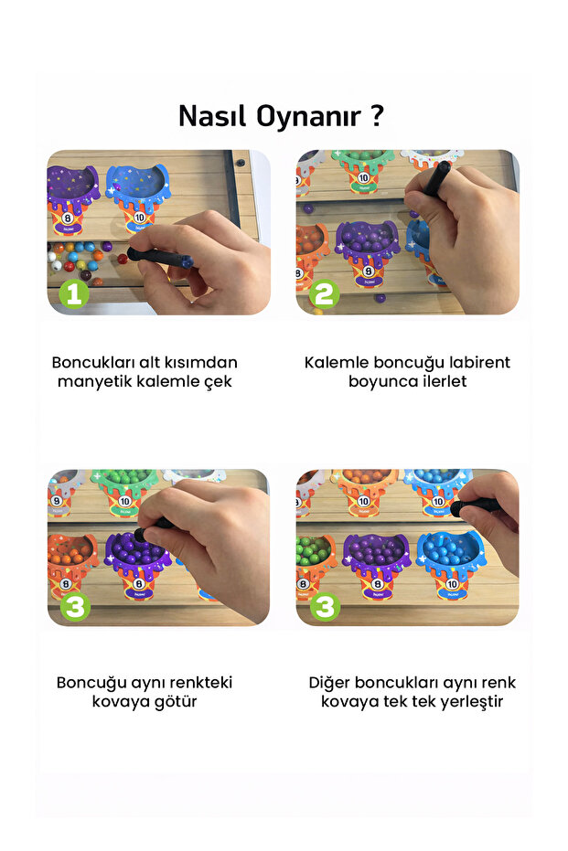 omilife Manyetik Labirent Montessori Oyuncak Ahşap Sayma Eşleştirme ...