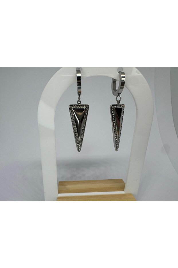 Accessory Royal Figure Model Steel Silver Women's Earrings