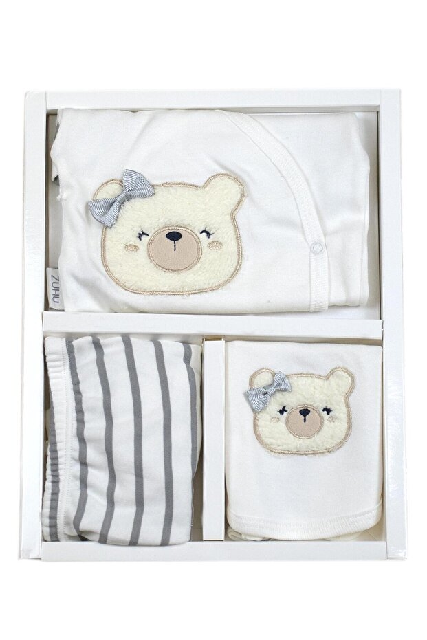 Baby Boy Teddy Bear Luxury 5-Piece Hospital Released Newborn Set