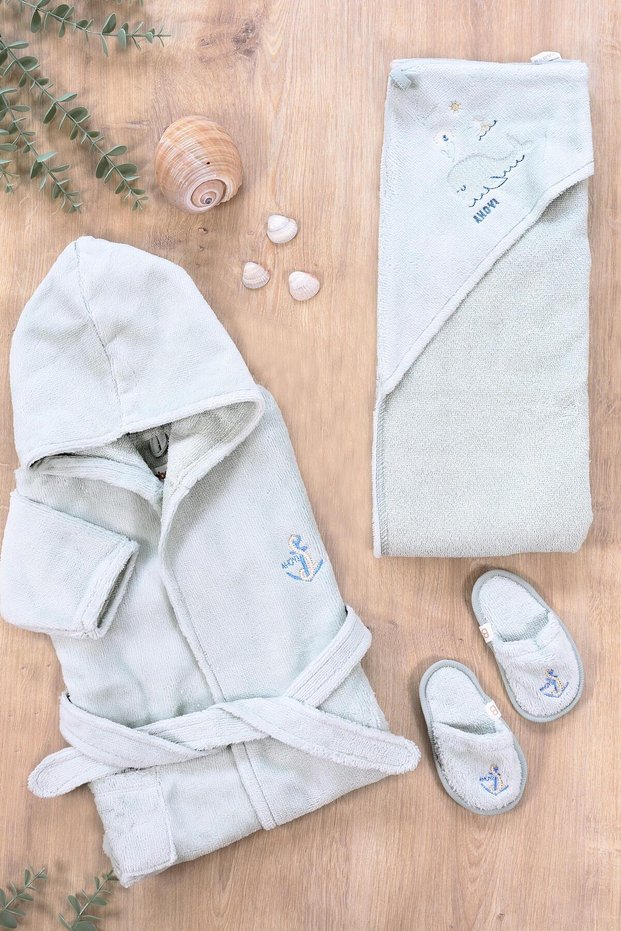 Girl Erke Baby Luxury Bathrobe Set Towel Set 100% Cotton Fabric 0- 2 Years STL6605