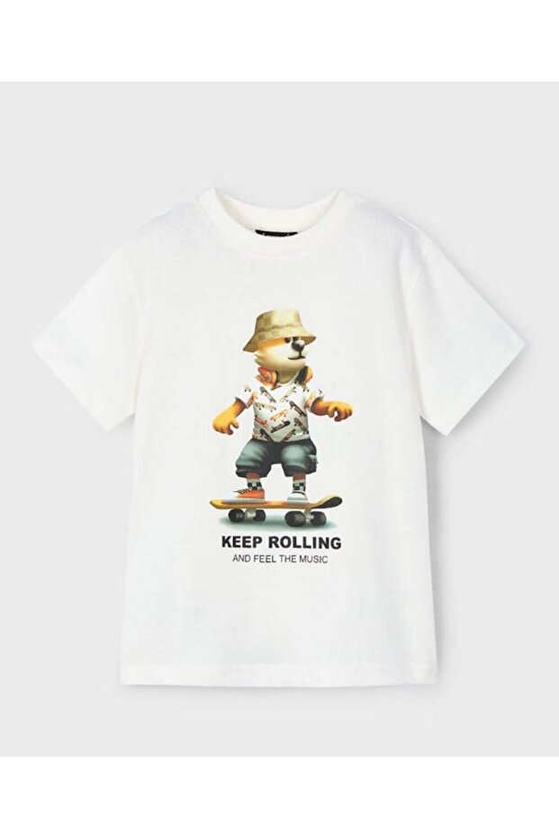 Boys 3041 Animal Skateboard T-Shirt Gkm0143