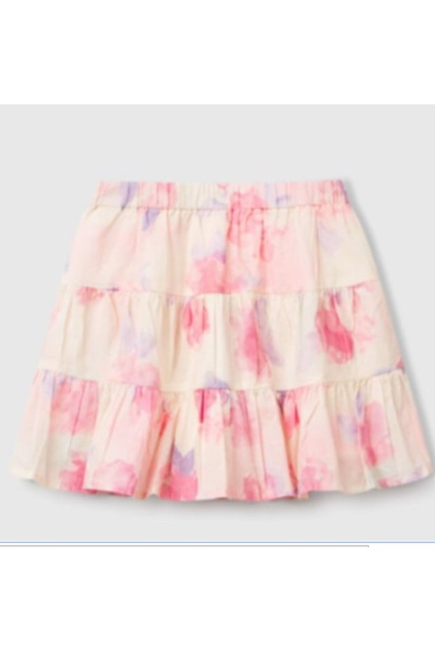 Benetton baby girl batik pattern skirt 1-6 years pink