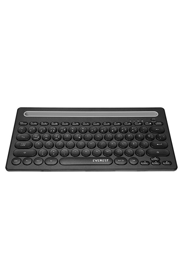 KB-BT84 Siyah/Gri Bluetooth Ultra İnce+Şarjlı Q Mac/Win/Android/Ios Uyumlu Kablosuz Klavye - 3