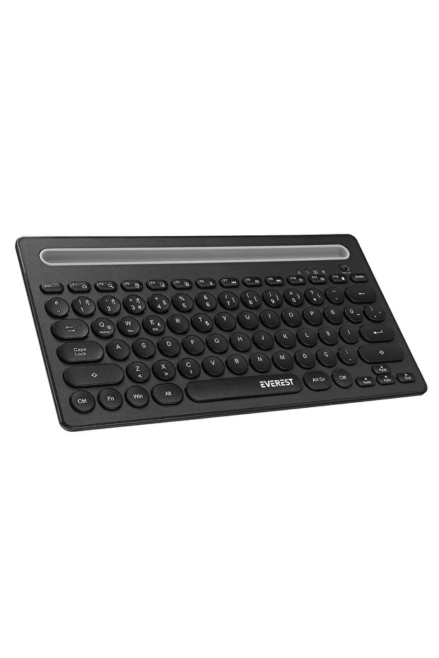 KB-BT84 Siyah/Gri Bluetooth Ultra İnce+Şarjlı Q Mac/Win/Android/Ios Uyumlu Kablosuz Klavye - 1
