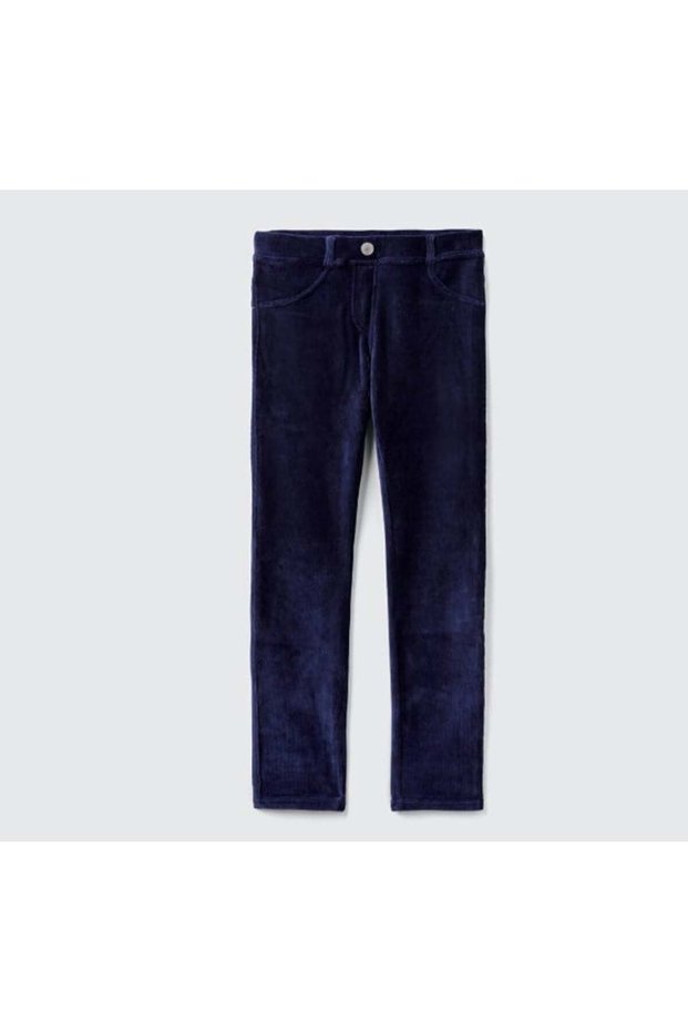 Girl's navy blue Velvet jegging