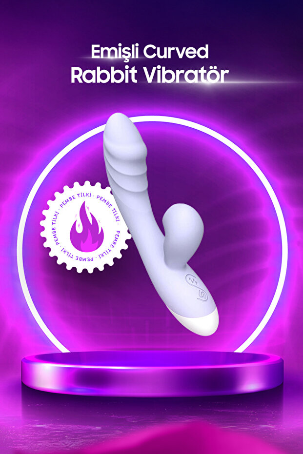Emişli Curved Rabbit Vibratör Mor