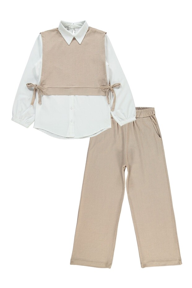 Suede Erli 10-13 Years Old Set - Beige
