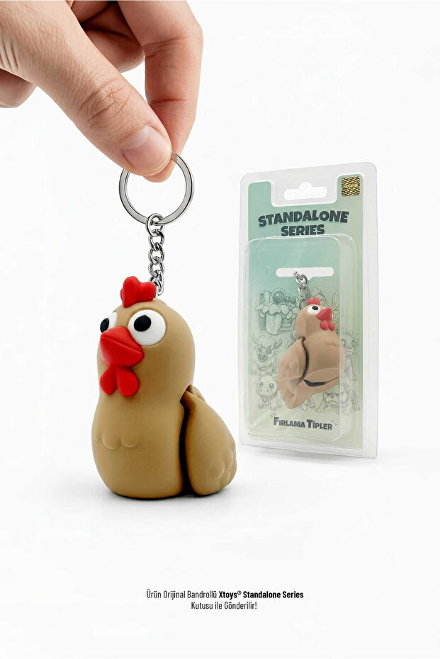 Cute Chicken Figure Keychain School Bag Accessory and Funny Toy | Bawkboo