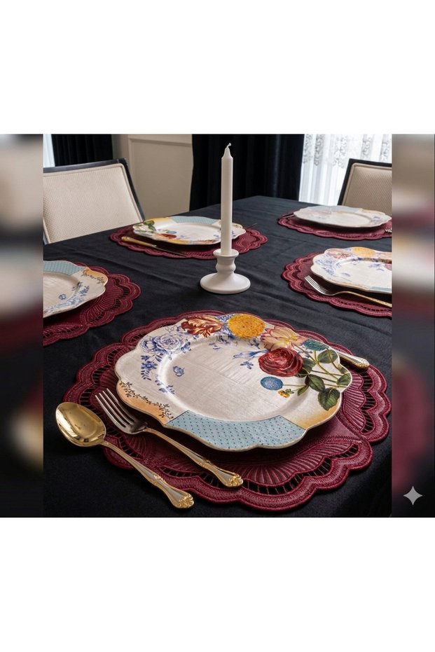 1 Piece of Faux Leather with Double-Sided Use and Embroidered Detail, American Service Supla
