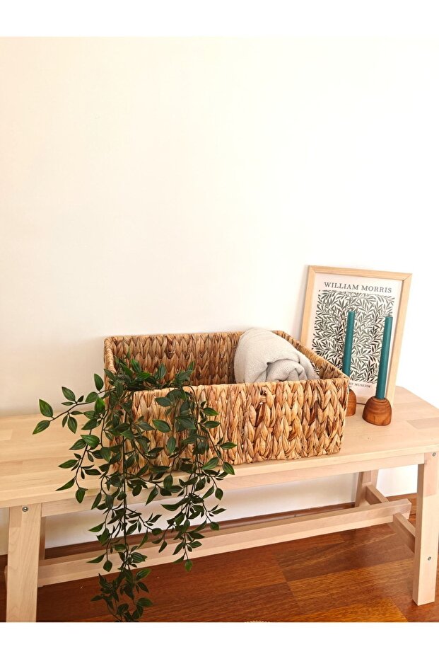 Wicker Sturdy Rectangular 43X31X15.5Cm Large Size Basket / Organizer