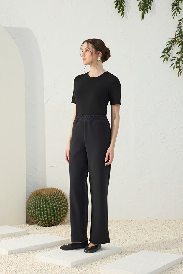 Black Modal Trousers - 4