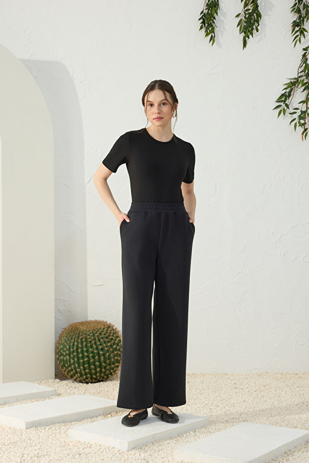 Black Modal Trousers - 3