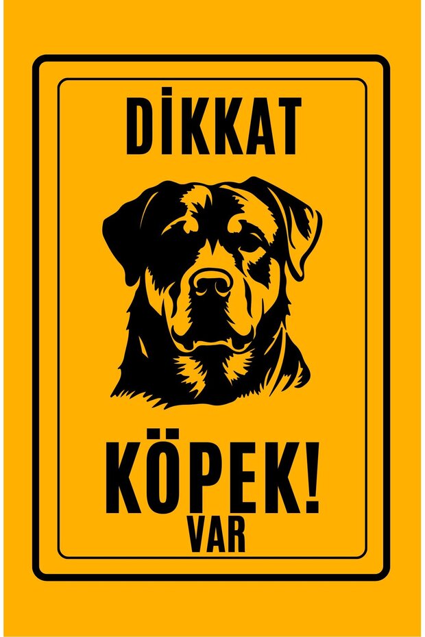 Warning: Dog Present Sign A4 Size Pvc Lamination