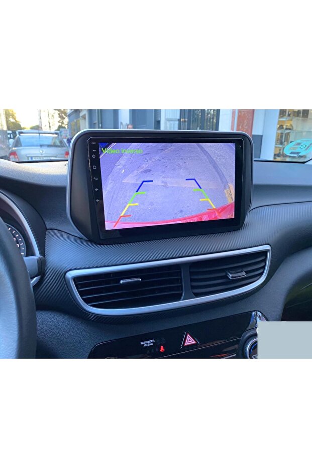 شاشة سيارة أندرويد بدقة 4K لسيارة هيونداي توسان من موديلات 2019 إلى 2022 مع كاميرا خلفية ونظام Apple CarPlay