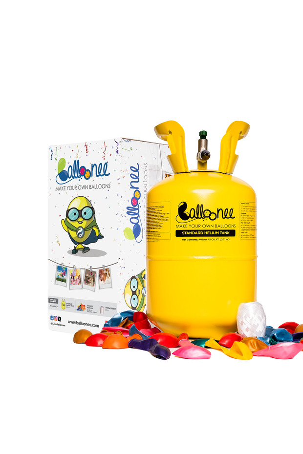 Standard Disposable Helium Party Kit - 30 Balloons