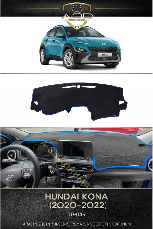 Hyundai Kona (2020-2022) Front Chest Panel Dashboard Protection Cover Carpet Protector Cover