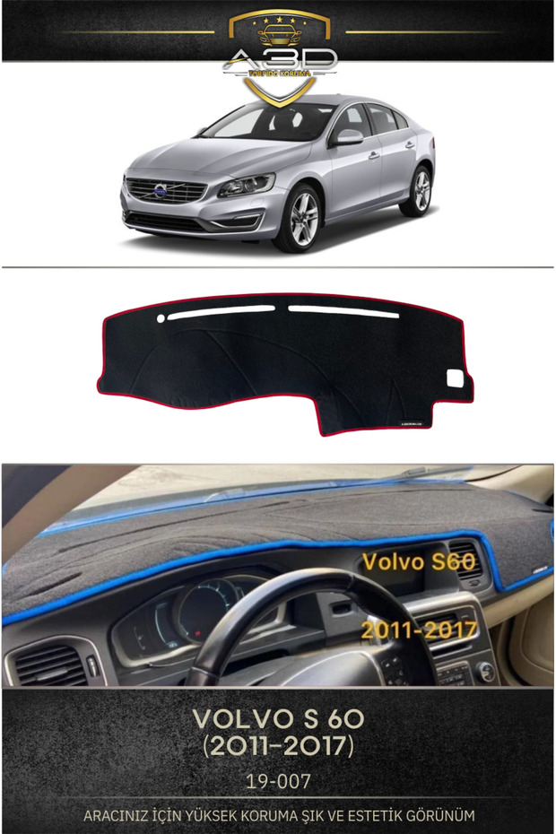 Volvo S60 (2011-2017) Dashboard Protection Cover/Carpet Protector Accessory Spare Part