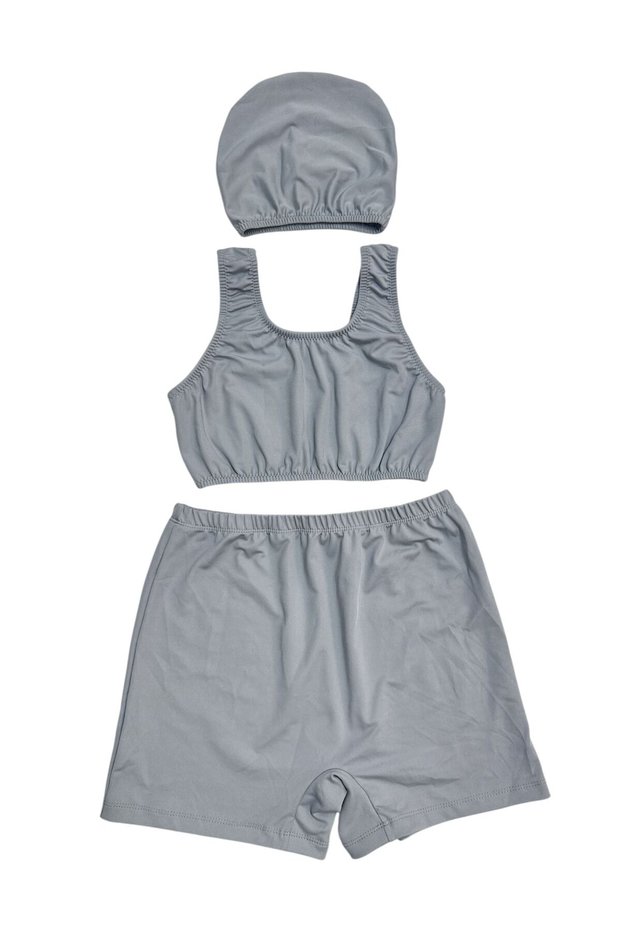 Girls' Lycra Diving Suit with Shorts Swimsuit Waiter Size
