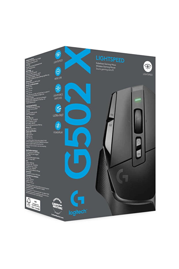 Mouse gaming G502 X Lightspeed, Negru - 4