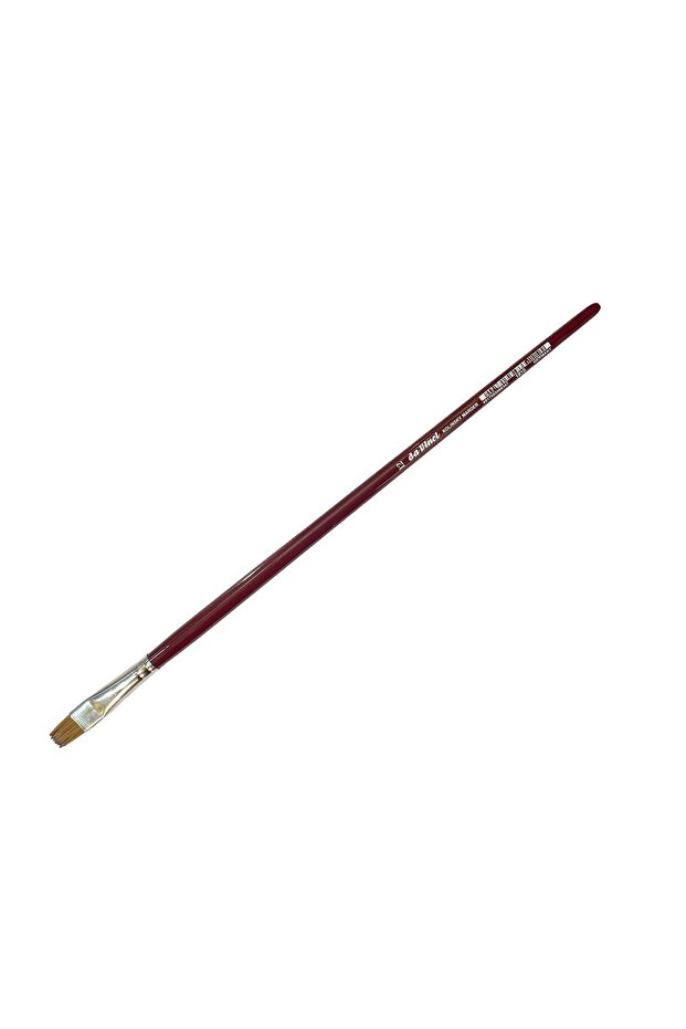 Series 1810 No:12 Kolinsky Red Sable Hair Flat Oil Paint Brush