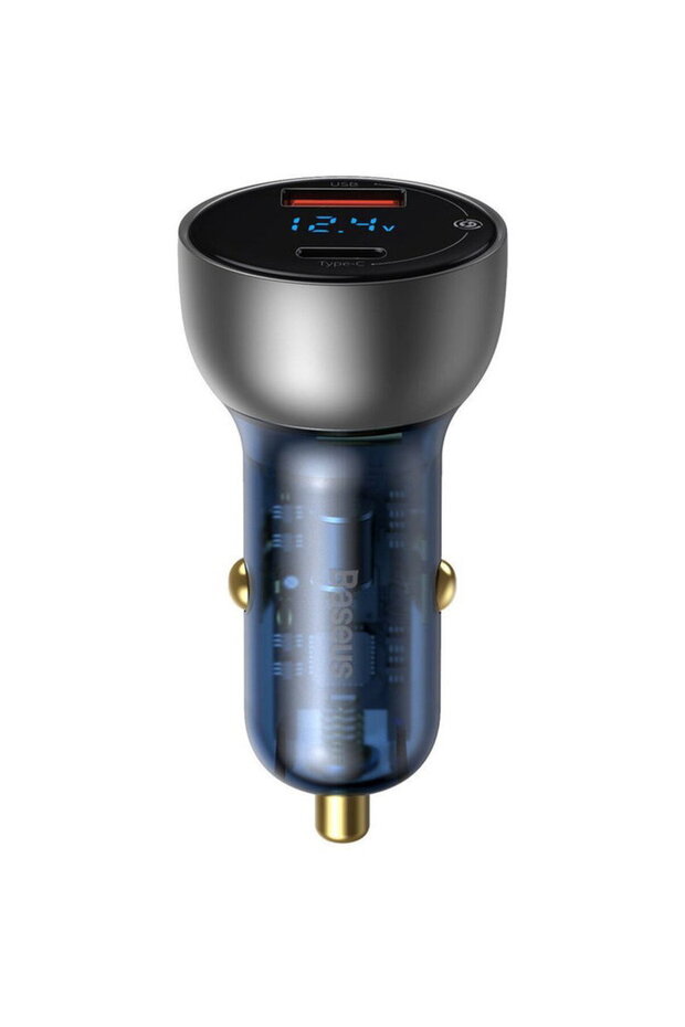 Incarcator auto, Baseus, USB + USB-C, 5 A, 65 W, Multicolor - 1