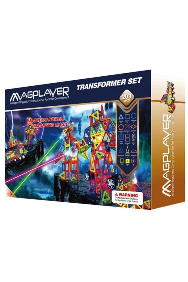 Joc de constructie magnetic - 208 piese