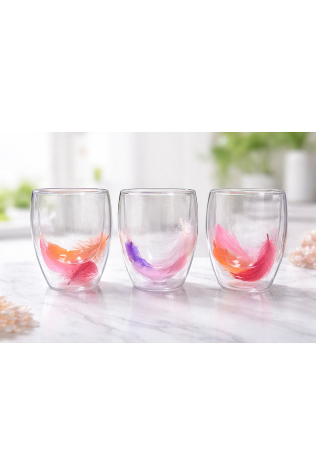Double-Walled Cup-Colorful Feather (Single)