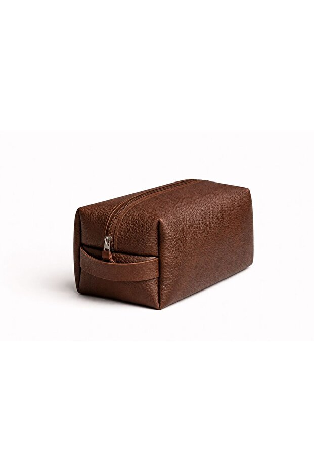 Thick Vegan Leather Organizer Makeup Bag Travel Bag Multi-Purpose for Daily Use (Dimensions: 23-10-11)