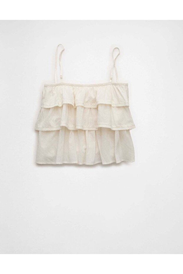 AE Embroidered Ruffle Cami Top - 4