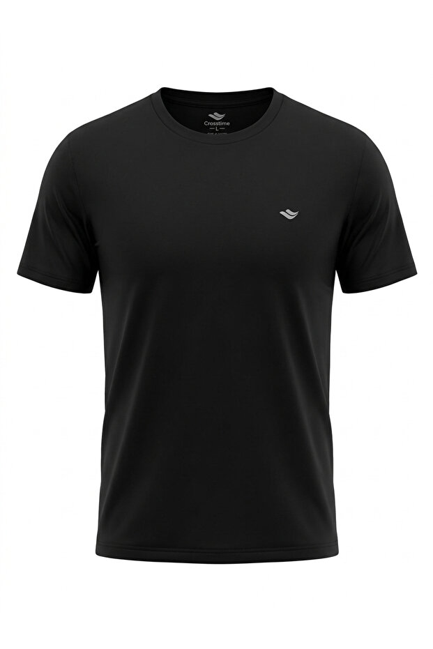Men's Black 5036 Men's 0 Collar Tshirt Tshirt 5036-02