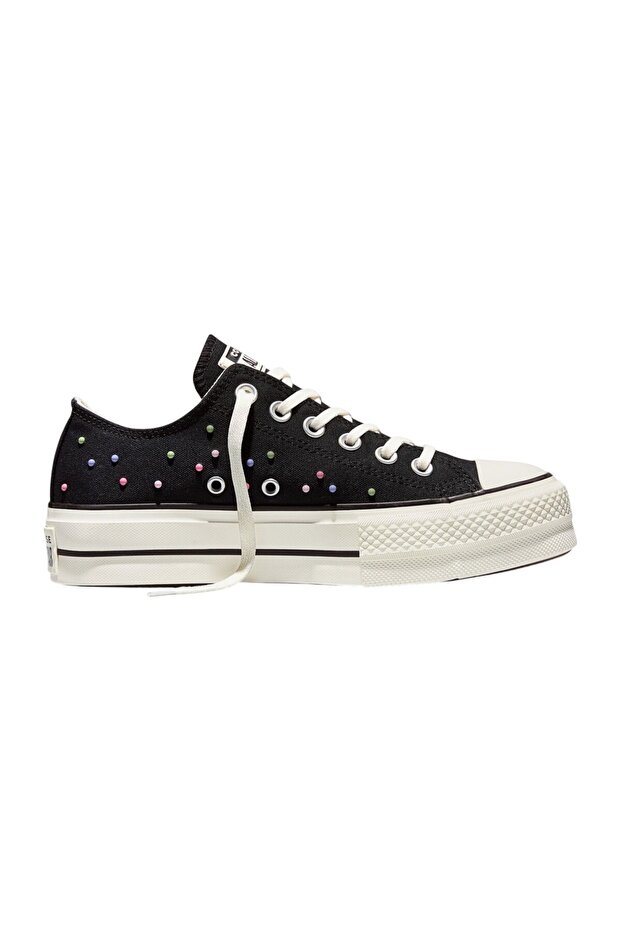 Women's Black Chuck Taylor All Star Lift Platform Mini Studs Sneaker Shoes A19141C-001