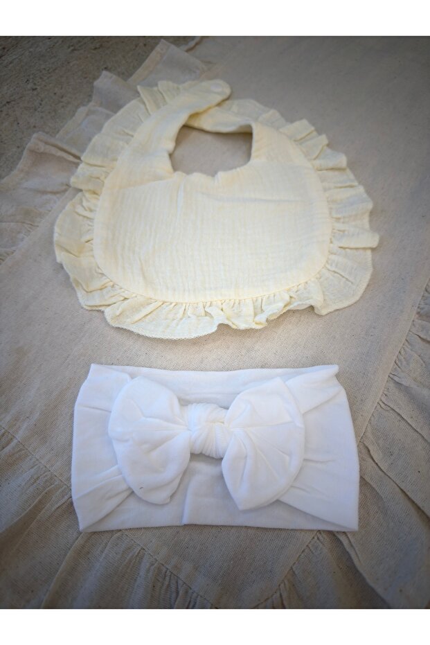 Muslin Baby Bib and Soft Bandana Set | Ear Protection | 3 Colors