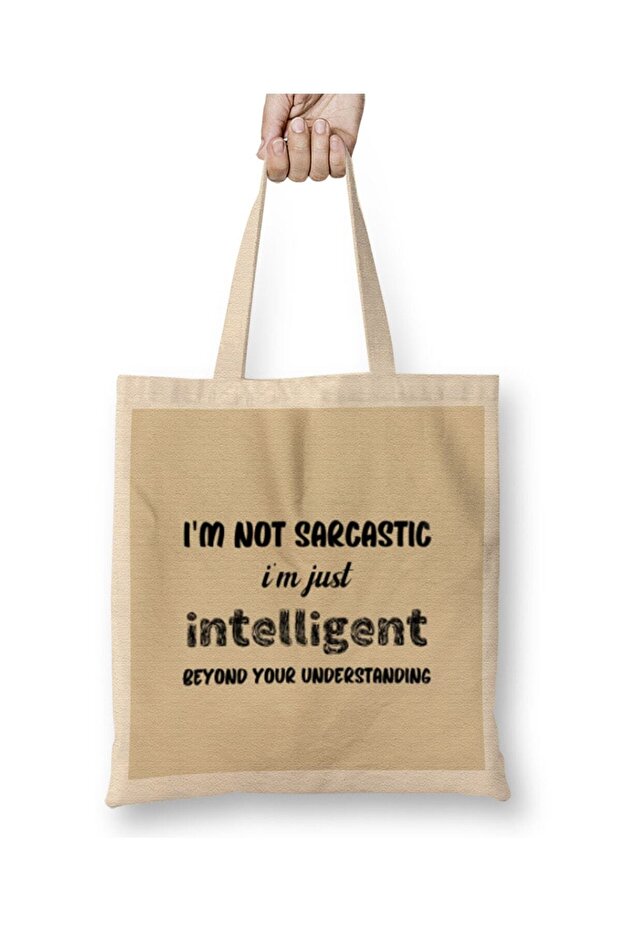 Sarcasm Funny Comment Quotes Gift - Sarcastic Women And Men Humorous Saying Cloth Bag Long Handle