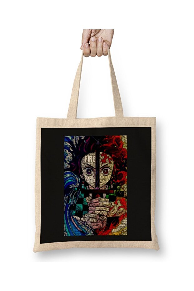 Tanjir? Kamado Demon Slayer Kimetsu No Yaiba Tote Bag Long Handle