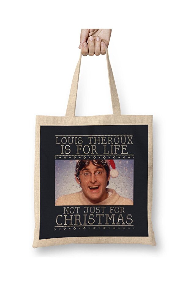Louis Theroux Is For Life Not Just For Christmas Tote Bag Long Handle